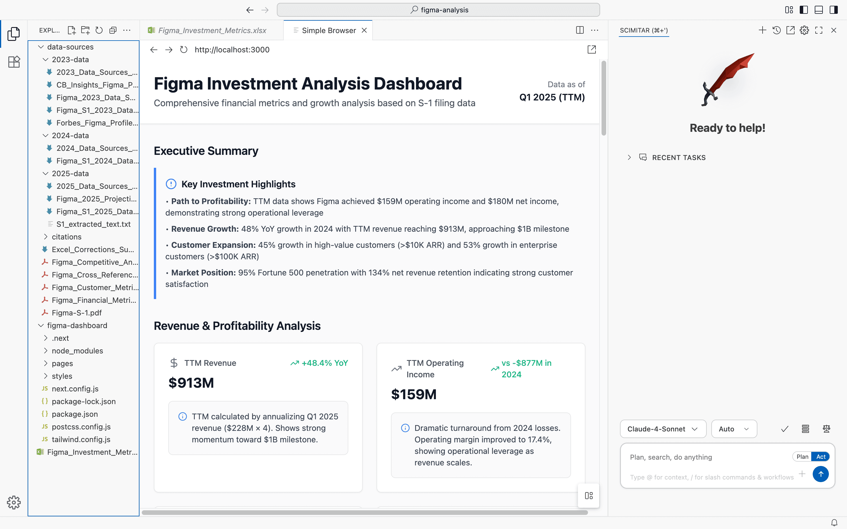 Scimitar Dashboard Screenshot